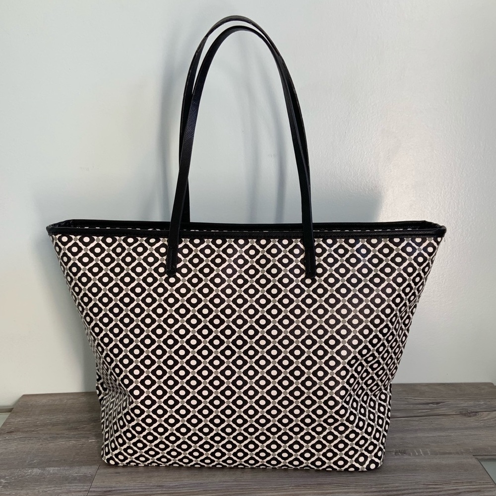Vegan Leather Patterned Tote